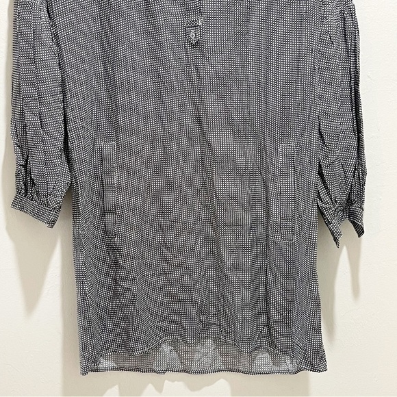 JOIE Women’s Black White STAR PRINT TUNIC DRESS Long Balloon Sleeves Size XS - Picture 5 of 7